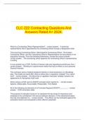  CLC-222 Contracting Questions And Answers Rated A+ 2024.