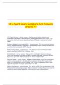   NFL Agent Exam Questions And Answers Graded A+