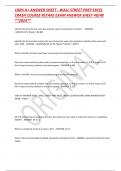 100% A+ ANSWER SHEET - WALL STREET PREP EXCEL  CRASH COURSE RETAKE EXAM ANSWER SHEET 48/48  **2024**