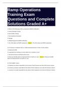 Ramp Operations Training Exam Questions and Complete Solutions Graded A+