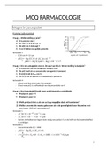 Samenvatting van alle examenvragen & voorbeeldvragen van het volledige vak farmacologie dus zowel partim I & II (behaald resultaat 19/20)