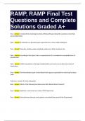 RAMP, RAMP Final Test Questions and Complete Solutions Graded A+