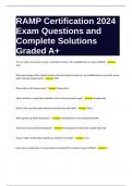 RAMP Certification 2024 Exam Questions and Complete Solutions Graded A+