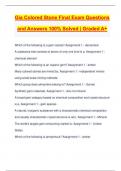 Gia Colored Stone Final Exam Questions and Answers 100% Solved | Graded A+