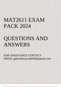 MAT2611 Exam pack 2024(Linear Algebra 2)