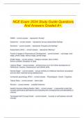 NCE Exam 2024 Study Guide Questions And Answers Graded A+.