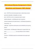 GIA Colored Stones Assignment 4 Exam Questions and Answers 100% Solved color - This is the most important factor in determining a colored gemstone's desirability, marketability, and value. light - This is a form of energy that travels in waves. sel