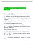 VPDSD Final Exam Questions and Answers