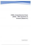 CWEL Comprehensive Exam (2024) – With Questions & Answers (Rated A+)