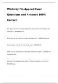 Workday Fin Applied Exam Questions and Answers 100% Correct