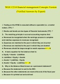 WGU C214 Financial Management Study Bundle Package Deal With Questions and Answers (2022/2023) (Verified Bundle)