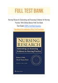 Nursing Research: Generating and Assessing Evidence for Nursing Practice 10th Edition Denise Polit Test Bank