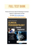 Newman and Carranza’s Clinical Periodontology for the Dental Hygienist 1st Edition Newman Test Bank