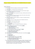 Nursing BS 231 Pathophysiology Exam 5 - Portage Learning Latest 2023 - 2024 (100% Correct Answers)| Verified