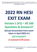 HESI Pediatric Exam 2021/2022, Pediatric HESI Exam LATEST UPDATE 2021/2022 GRADED A+, Exams for Nursing