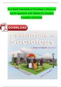 Test Bank Essentials of Sociology a Down to Earth Approach 10th Edition by James m. Henslin All Solutions Completed ISBN:9780205898473 Newest Edition 2024 Instant Download Pdf