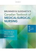 Test Bank Brunner and Suddarth Canadian Medical Surgical Nursing 3rd Edition