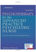 Test Bank for Psychotherapy for the Advanced Practice Psychiatric Nurse: A How-To Guide for Evidence-Based Practice 3rd Edition Wheeler