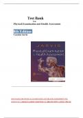 TEST BANK FOR PHYSICAL EXAMINATION AND HEALTH ASSESSMENT 8TH EDITION BY CAROLYN JARVIS CHAPTER 1-32 | BRAND NEW| LATEST UPDATE