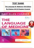 Test Bank for The Language of Medicine 13th Edition by Davi-Ellen Chabner, ISBN: 9780443107795, All 22 Chapters Covered, Verified Latest Edition