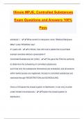 Illinois MPJE; Controlled Substances Exam Questions and Answers 100% Pass