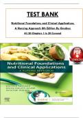 Test Bank for Nutritional Foundations and Clinical Applications: A Nursing Approach 8th Edition By Grodner, Escott-Stump; Dorner, ISBN: 9780323810241, All 20 Chapters Covered, Verified Latest Edition