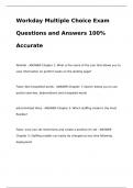 Workday Multiple Choice Exam Questions and Answers 100% Accurate