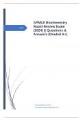 APMLE Biochemistry Rapid Review Exam (2024) || Questions & Answers (Graded A+)