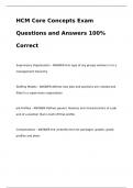 HCM Core Concepts Exam Questions and Answers 100% Correct