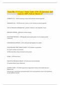 Tamu Bio 111 Exam 1 Study Guide (CH 1-5) Questions And Answers 100% Solved | Rated A+