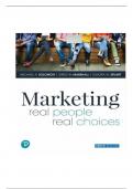 TEST BANK FOR MARKETING: REAL PEOPLE, REAL CHOICES, 10TH EDITION BY MICHAEL R. SOLOMON, GREG W. MARSHALL AND ELNORA W. STUART