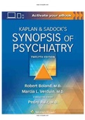 Test Bank for Kaplan & Sadock's Synopsis of Psychiatry / Edition 12