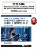 Test Bank for A Practical Introduction to Enterprise Network and Security Management 2nd Edition by Bongsik Shin, ISBN: 9781003123699, All 13 Chapters Covered, Verified Latest Edition