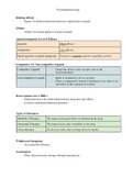 Physiological Psychology Notes - Topic: psychopharmacology 