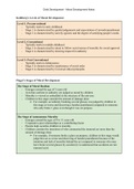 Child Development Notes - Topic: Moral Development 