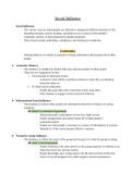 Social Psychology Notes - Topic: Social Influence 