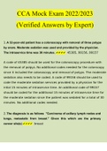 Certified Coding Associate Mock Exam Questions and Answers (2022/2023) (Verified Answers by Expert)