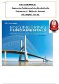 Solution Manual For Engineering Fundamentals An Introduction to Engineering, 6th Edition by Moaveni, ISBN: 9781337705011, All 20 Chapters Covered, Verified Latest Edition