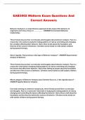 EAB3002 Midterm Exam Questions And Correct Answers