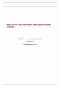 WGU KAT2 Task 3 Updated 2024 with complete solution