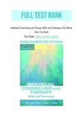 Individual Counseling and Therapy Skills and Techniques 3rd Edition Chen Test Bank