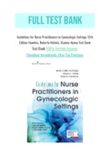 Guidelines for Nurse Practitioners in Gynecologic Settings 12th Edition Hawkins, Roberto-Nichols, Stanley-Haney Test Bank