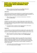 Ch. 5 Cultural Diversity Prep U NURS MISC EXAM cultural diversity