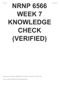 NRNP 6566 WEEK 7 KNOWLEDGE CHECK