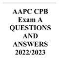 AAPC CPB  Exam A  QUESTIONS AND ANSWERS 2022/2023 | GRADED  A+