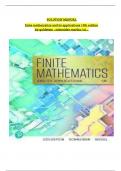 Solution Manual for Finite Mathematics And Its Applications 13th Edition by Larry J. Goldstein, David I. Schneider, Martha J. Siegel , Jill Simmons