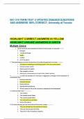 BIO 310 TERM TEST 2 UPDATED 2024/2025 QUESTIONS AND ANSWERS 100% CORRECT; University of Toronto