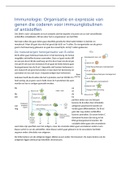 Organisatie en expressie van genen die coderen voor immuunglobulinen of antistoffen