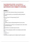 XACTIMATE LEVEL 1 & LEVEL 2 CERTIFICATION EXAM 2024 ACTUAL QUESTIONS AND CORRECT ANSWERS