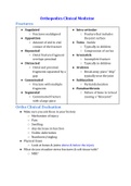 Clinical Medicine Orthopedics Study Guide for PAs